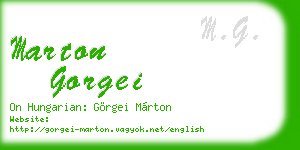 marton gorgei business card